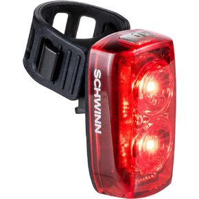Schwinn Rechargeable Bike Tail Light, 80 Lumens, Enhanced 24/7 Visibility, Type-C USB, 36 Foot Beam Distance, Bicycle Accessory
