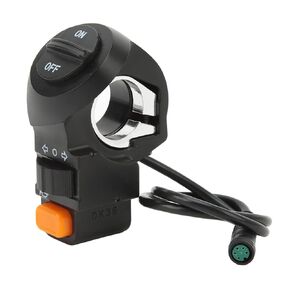 Electric Bike Light Switch Handlebar Mount Waterproof ABS Easy Installation Bike Turn Light Switch for Electric Scooter