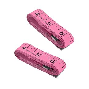 Pink Soft Tape Measure for Body Measurements, Measuring Tape Sewing, Tailoring, Crafting, and Weight Loss - Featuring Versatile & Durable (2 Pcs) - 60 Inch / 150 cm