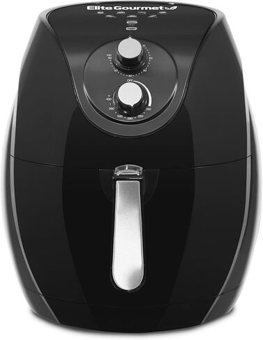 Elite Gourmet EAF-658 Electric 6.5Qt Air Fryer, XXL Capacity, 4.75Lbs of Food, 1700WOil-Less Healthy Cooker Timer & Temperature Controls, 26 Recipe Cookbook in Saudi Arabia