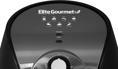 Elite Gourmet EAF-658 Electric 6.5Qt Air Fryer, XXL Capacity, 4.75Lbs of Food, 1700WOil-Less Healthy Cooker Timer & Temperature Controls, 26 Recipe Cookbook in Saudi Arabia