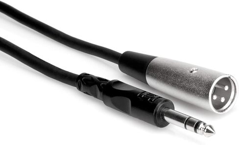كابل توصيل متوازن من Hosa STX-110M 1/4 بوصة TRS إلى XLR3M، 10 أقدام in Saudi Arabia