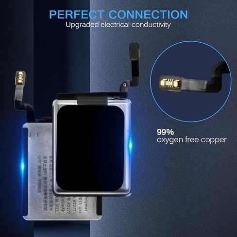 استبدال بطارية THIRDPOLE لسلسلة Iwatch 5 40 مم A2277 A2092 A2094 A2156 لبطارية IWatch الجيل الخامس ذات السعة القياسية تتضمن مجموعة أدوات إصلاح كاملة in Saudi Arabia