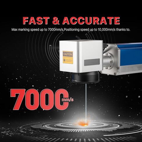 Cloudray 30W (30,000mW) آلة التعليم بليزر الألياف Raycus من الفئة 2 CLM30F لوضع العلامات على المعادن (175x175 مم / 6.9 بوصة × 6.9 بوصة) in Kuwait