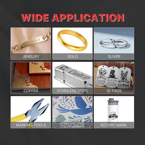 Cloudray 30W (30,000mW) آلة التعليم بليزر الألياف Raycus من الفئة 2 CLM30F لوضع العلامات على المعادن (175x175 مم / 6.9 بوصة × 6.9 بوصة) in Kuwait