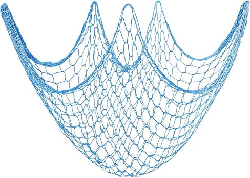 شبكة سمكة طبيعية من Rosoz مزخرفة للحفلات، شبكة من القطن الطبيعي مقاس 80 × 40 بوصة، ملحقات حفلات شبكة صيد السمك ذات طابع بحري in Kuwait