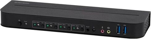 Monoprice Blackbird 4K HDMI 2.0 وUSB 3.0 4x1 KVM Switch، 4K@60 هرتز، HDR، YCbCr 4:4:4، HDCP 2.2، مشاركة 4 أجهزة كمبيوتر مع طابعة لوحة مفاتيح وماوس واحدة in Saudi Arabia