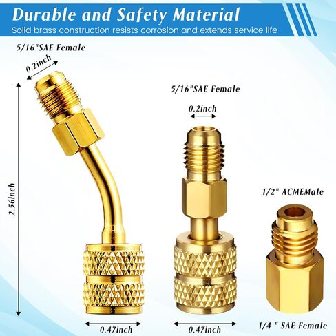 مجموعة محولات AC R134A السريعة، يمكن لـ R134a الاستفادة من الصمامات R134a إلى R22/410a محول تركيب مع صمام خرطوم أساسي ومزيل صمام كشتبان أساسي لنظام تبريد مكيف هواء السيارة in Saudi Arabia