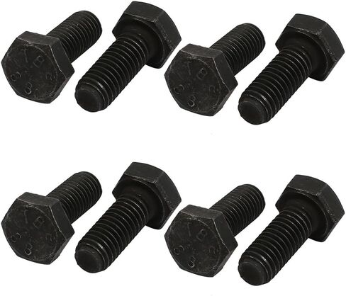 Uxcell 8.8 درجة M8x20mm كامل الخيوط اليد اليسرى موضوع عرافة رئيس الترباس 8 قطع in Kuwait