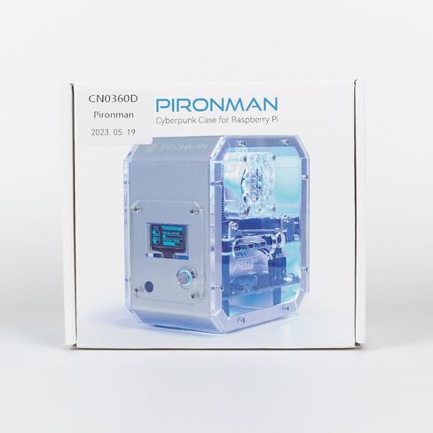 حافظة Pironman Mini PC لـ Raspberry Pi - حافظة برجية من سبائك الألومنيوم مع مروحة، مبرد برج، لوحة توسيع M.2 SATA SSD، 0.96 بوصة OLED، مستقبل IR وزر طاقة لـ Raspberry Pi 4 in Kuwait