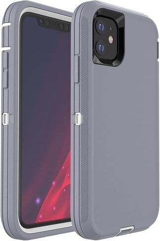 حافظة pdxox شديدة التحمل لهاتف iPhone 11، حافظة حماية عسكرية مكونة من 3 طبقات من السقوط ومضادة للصدمات وحماية كاملة للجسم وشحن لاسلكي لهاتف Apple iPhone 11 (بدون واقي شاشة) (أسود) in Kuwait