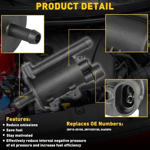 28910-25100 تطهير صمام التحكم، علبة بخار، تطهير الملف اللولبي المتوافق مع Hyundai i Santa Fe Sonata Tuscon، Ki a Optima Sportage Forte رقم الجزء #28910-3C100 / 1997319/5807452 / 25351449 in Saudi Arabia