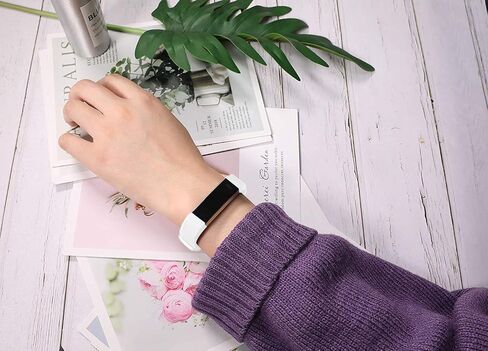 Fcloud Sport Watch Bands Compatible with Fitbit Alta/Fitbit Alta HR Soft Water Proof Fitness Straps for Women Men（White，Small） in Saudi Arabia