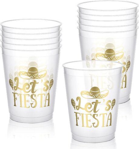 12 قطعة 16 أونصة قابلة لإعادة الاستخدام من أكواب Let's Fiesta Party Fiesta كوب بلاستيكي أكواب مكسيكية سينكو دي مايو لتزيين الحفلات من أجل لوازم حفلات Fiesta Taco أكواب مكسيكية in Saudi Arabia