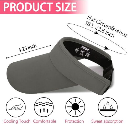 Visor Hats for Women/Men Sun Protection UPF 50+ Wide Brim Sport Hats Adjustable Empty Top Cap for Golf, Running in Saudi Arabia