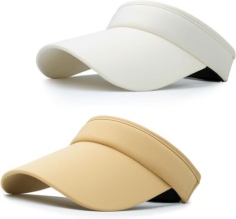 Visor Hats for Women/Men Sun Protection UPF 50+ Wide Brim Sport Hats Adjustable Empty Top Cap for Golf, Running in Saudi Arabia