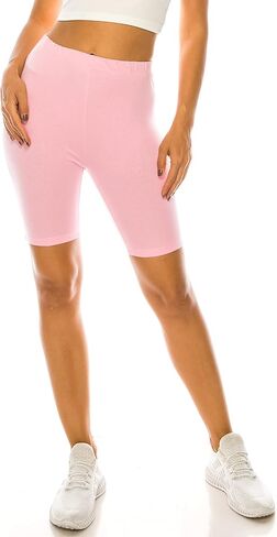 RENESEILLE Women's Active Biker Shorts – High Waist 7" Inseam Athletic Workout Gym Sports Yoga Running Bike Pants in Saudi Arabia