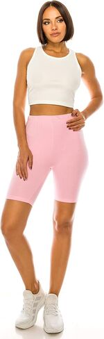 RENESEILLE Women's Active Biker Shorts – High Waist 7" Inseam Athletic Workout Gym Sports Yoga Running Bike Pants in Saudi Arabia