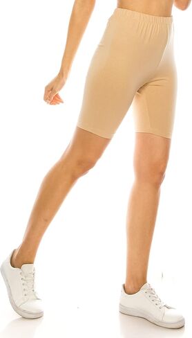RENESEILLE Women's Active Biker Shorts – High Waist 7" Inseam Athletic Workout Gym Sports Yoga Running Bike Pants in Saudi Arabia