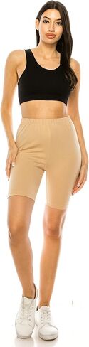 RENESEILLE Women's Active Biker Shorts – High Waist 7" Inseam Athletic Workout Gym Sports Yoga Running Bike Pants in Saudi Arabia