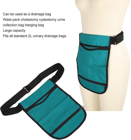 Urine Drainage Bag Holder Portable Adjustable Tightness Single Pocket Catheter Bag Cover with a Bag Avoid Embarrassment for Outdoor Use 2000ML in Saudi Arabia