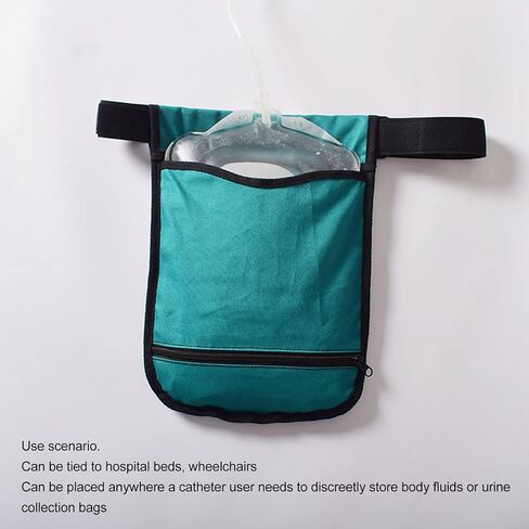 Urine Drainage Bag Holder Portable Adjustable Tightness Single Pocket Catheter Bag Cover with a Bag Avoid Embarrassment for Outdoor Use 2000ML in Saudi Arabia