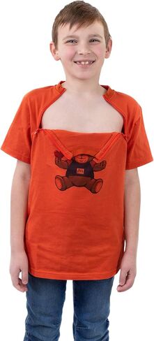 تي شيرت العلاج الكيميائي للأطفال من MandMcares مع إمكانية الوصول إلى منفذ الصدر | ملابس غسيل الكلى مزودة بسحابات على الصدر لسهولة الوصول إلى القسطرة in Kuwait