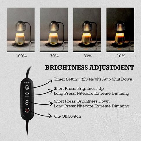 KARZLAND Candle Warmer Lamp with Timer, Vintage Electric Candle Lamp Warmer with Bulbs, Mothers Day Gifts, House Warming Decor, Dimmable Candle Melter for Jar Candles (Black) in Saudi Arabia