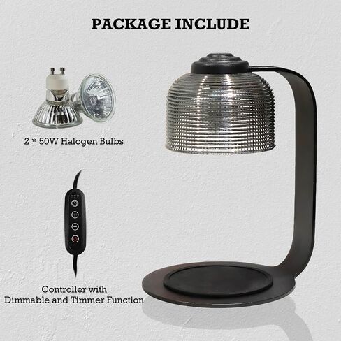 KARZLAND Candle Warmer Lamp with Timer, Vintage Electric Candle Lamp Warmer with Bulbs, Mothers Day Gifts, House Warming Decor, Dimmable Candle Melter for Jar Candles (Black) in Saudi Arabia