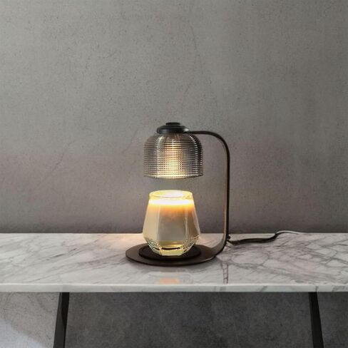 KARZLAND Candle Warmer Lamp with Timer, Vintage Electric Candle Lamp Warmer with Bulbs, Mothers Day Gifts, House Warming Decor, Dimmable Candle Melter for Jar Candles (Black) in Saudi Arabia