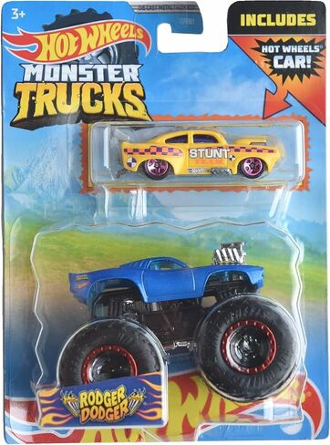 Hot Wheels Monster Trucks Rodger Dodger, Includes Car [Jaded] in Saudi Arabia