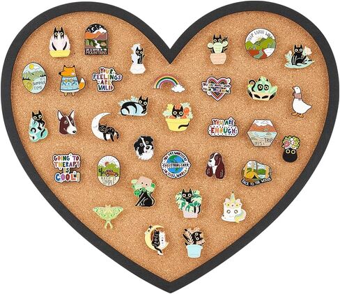 BENECREAT Pin Board Square Cork Board, 0.8inch Thick Bulletin Display Board Wall Mounted Cork Board for Brooch Pin Storage, Office Home Festival Wedding Decor, 7.8x7.8inch in Kuwait