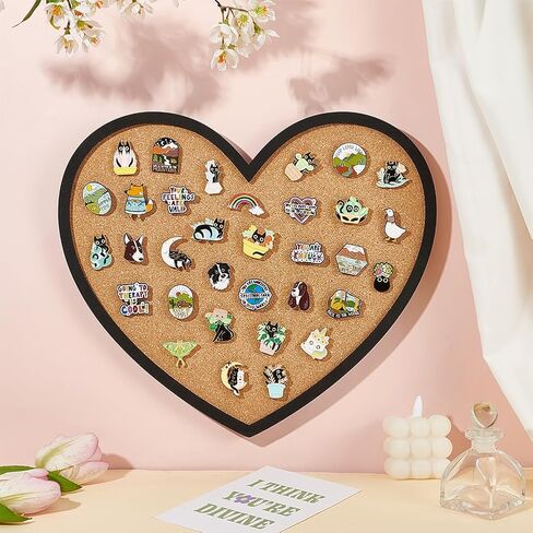 BENECREAT Pin Board Square Cork Board, 0.8inch Thick Bulletin Display Board Wall Mounted Cork Board for Brooch Pin Storage, Office Home Festival Wedding Decor, 7.8x7.8inch in Kuwait