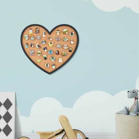 BENECREAT Pin Board Square Cork Board, 0.8inch Thick Bulletin Display Board Wall Mounted Cork Board for Brooch Pin Storage, Office Home Festival Wedding Decor, 7.8x7.8inch in Kuwait