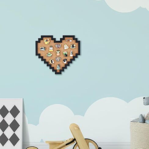 BENECREAT Pin Board Square Cork Board, 0.8inch Thick Bulletin Display Board Wall Mounted Cork Board for Brooch Pin Storage, Office Home Festival Wedding Decor, 7.8x7.8inch in Kuwait