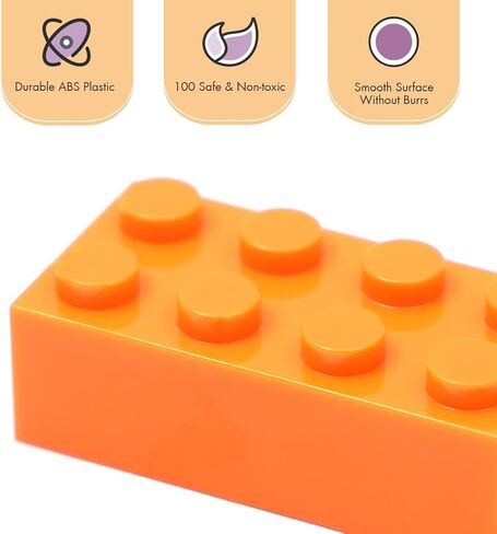 مجموعة مكعبات البناء الكلاسيكية، 500 قطعة مكعبات بناء أساسية، STEM Creative متوافقة مع جميع العلامات التجارية الكبرى، لعبة تعليمية مثالية للأطفال والمراهقين in Kuwait