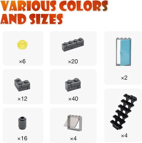 مجموعة مكعبات البناء الكلاسيكية، 500 قطعة مكعبات بناء أساسية، STEM Creative متوافقة مع جميع العلامات التجارية الكبرى، لعبة تعليمية مثالية للأطفال والمراهقين in Kuwait