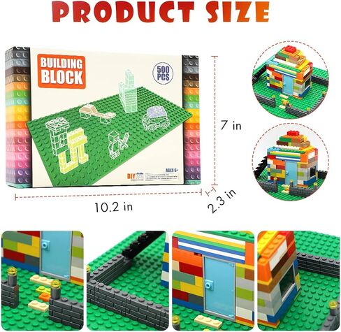 مجموعة مكعبات البناء الكلاسيكية، 500 قطعة مكعبات بناء أساسية، STEM Creative متوافقة مع جميع العلامات التجارية الكبرى، لعبة تعليمية مثالية للأطفال والمراهقين in Kuwait