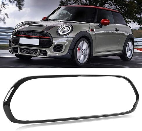 Qiilu Front Grille Grill Frame Surround 51137449207 Gloss Black Replacement for Mini F55 F56 F57 One Cooper S JCW 2014+ in Saudi Arabia