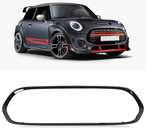Qiilu Front Grille Grill Frame Surround 51137449207 Gloss Black Replacement for Mini F55 F56 F57 One Cooper S JCW 2014+ in Saudi Arabia