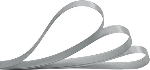 3/8 Inch x 100 Yards Double Face Silver Satin Ribbon 100% Polyester Ideal for Gift Wrapping Crafts Wedding Party Decor Machine Washable Bright and Colorfast in Saudi Arabia