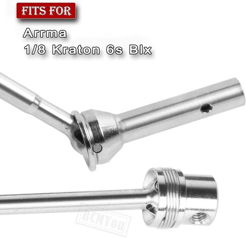 RCMYou Driveshaft Axles & Center Dogbone Upgrades Part for Arrma 1/8 Kraton 6s Blx,#45 Steel Front Rear Driveshaft CVD Axles,Silver in Saudi Arabia