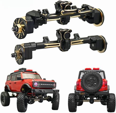 محور بوابة الأوزان النحاسية الثقيلة لمحور 1/24 RC الزاحف بوابة محوري SCX24 90081 C10 أجزاء ترقية جيب المصارع فورد برونكو in Saudi Arabia