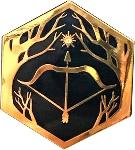 Archer Bow Arrow Star Woods Hunter Ranger Fantasy Archery 1.1" Enamel Pin Badge in Saudi Arabia