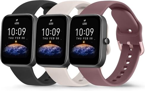 3 عبوات من الأربطة الرياضية لـ Amazfit GTS 4 / GTS 4 Mini / Amazfit GTS 3 /Amazfit GTR GTS 2/2 Mini/2e/Amazfit Bip/ Amazfit Bip 3 Pro/Bip 3/ Bip U/Bip U Pro/Bip Lite، 20 مم سريعة قم بتحرير أربطة السيليكون القابلة للتعديل in Kuwait
