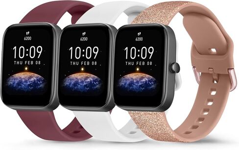 3 عبوات من الأربطة الرياضية لـ Amazfit GTS 4 / GTS 4 Mini / Amazfit GTS 3 /Amazfit GTR GTS 2/2 Mini/2e/Amazfit Bip/ Amazfit Bip 3 Pro/Bip 3/ Bip U/Bip U Pro/Bip Lite، 20 مم سريعة قم بتحرير أربطة السيليكون القابلة للتعديل in Kuwait