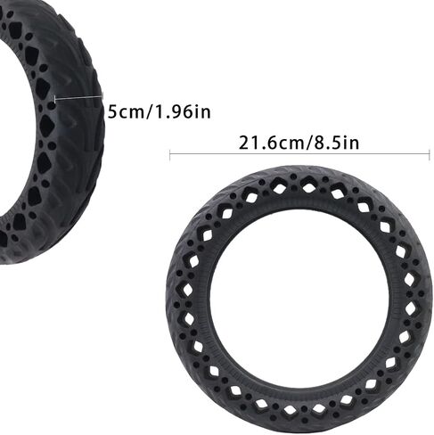 LML Solid Tire 8.5 x 2 Inches Electric M365 Scooter Tire Honeycomb Tire Design, 8.5In Rubber Solid Tire Front/Rear Tire, Replacement Wheels for Xiaomi Mijia M365 Electric Scooter in Saudi Arabia