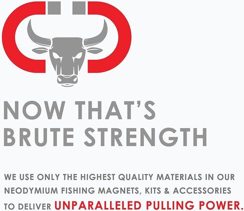 Brute Magnetics- 575 lb Magnet Fishing Bundle, Includes 2.95" Single Sided Rare Earth Neodymium Magnet, 100ft Nylon Paracord with Carabiner, and Threadlocker in Kuwait