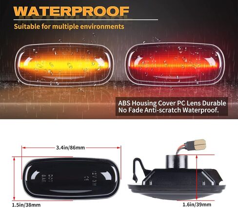 4Pcs LED Fender Side Marker Light Rear Bed side marker Lamp Assembly Compatible for 2003-2009 Dodge RAM 2500 3500 SLT ST TRX4 Sport Laramie Front/Rear Double Wheel Side Marker Light in Saudi Arabia