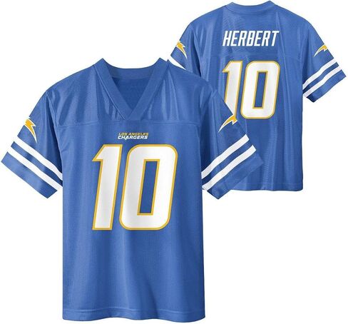 Outerstuff Justin Herbert Los Angeles Chargers #10 Light Blue Kids 4-7 Team Color Home Player Jersey in Saudi Arabia